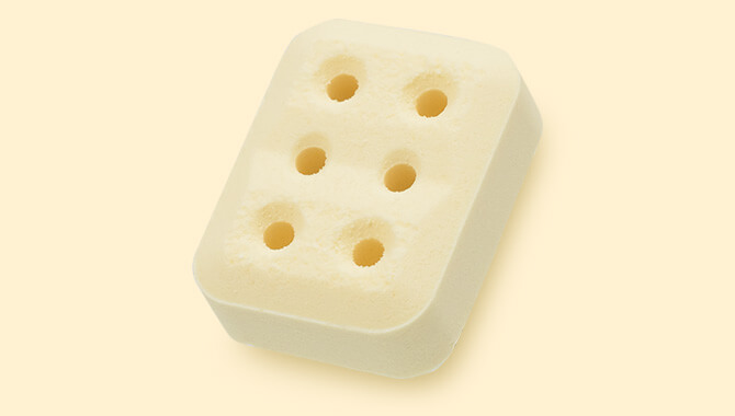 運用專利製程技術將奶粉製造成方塊型態